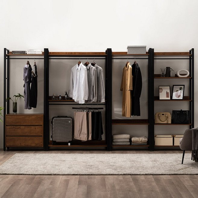 [삼익가구]네시스 시스템 옷장 드레스룸 세트 (세트), 3600 세트(B타입), 브라운쿠폰할인