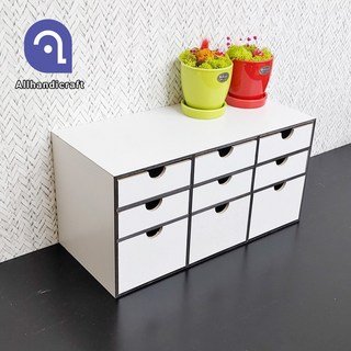 모든공방 미니 소품서랍장 9칸 틈새서랍장 약보관함, 화이트