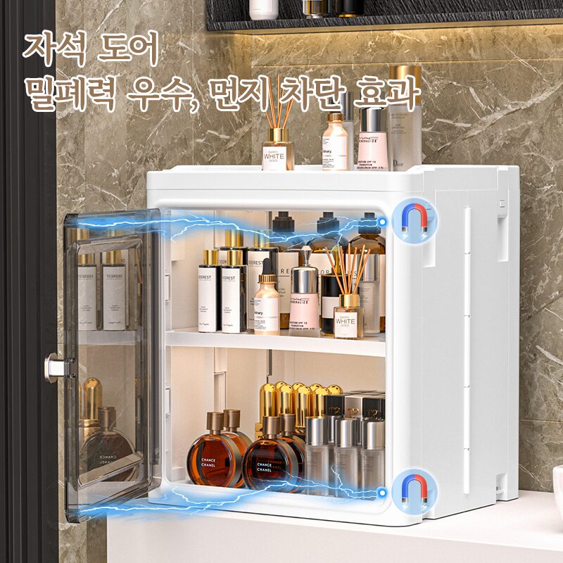 틈새수납장 이동식 접이식 슬림 수납장 냉장고 주방 거실 욕실 세탁실 다용도 수납장, 1개, 크림 상세 이미지 1