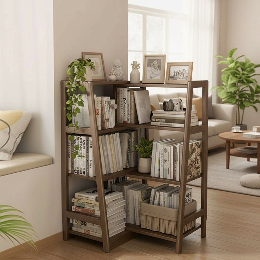 하루꿈 DIY 선반 책장 확장 가능 오픈형 자유 조합 모듈 책장 디자인 다용도 정리 책꽂이, 3단, 브라운 상세 이미지 2