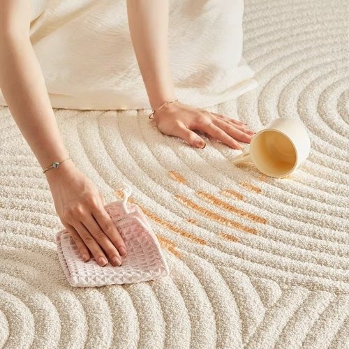 방수 방오 거실 카페트 대형 러그 무접착 무본드 접힘자국없는 바닥매트 먼지가루없음 카페트할인 상세 이미지 1
