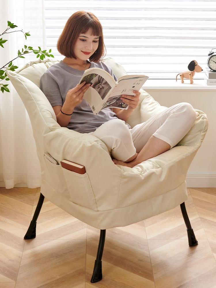 캠프밸리수유의자 안락 밀란 국민 모유 수유의자 쇼파, 더 두꺼운 라이트 그레이 면과 린넨 풋스툴 업그레, 1개 상세 이미지 1