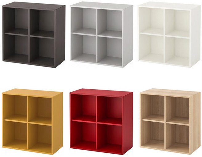 이케아 EKET 에케트 4칸수납장 70x35x70, 화이트_903.339.57