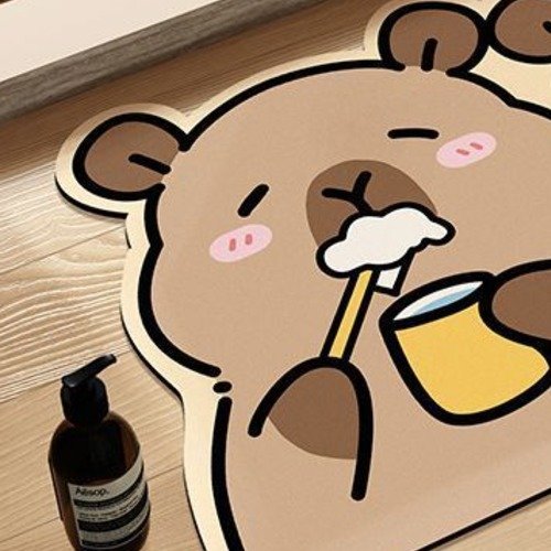 다다랜드 카피바라 빨아쓰는 규조토 발매트, 치카치카 카피바라 상세 이미지 1