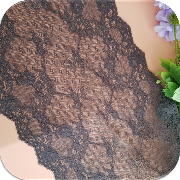dklace 스판레이스모음 / 스판레이스 6-73249 폭 23cm 자가드, 화이트, 1개 상세 이미지 1