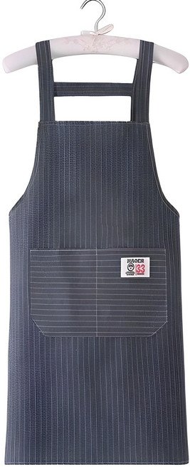 씨오브비 주방용 카페용 코튼 패브릭 앞치마, 다크그레이, 1개