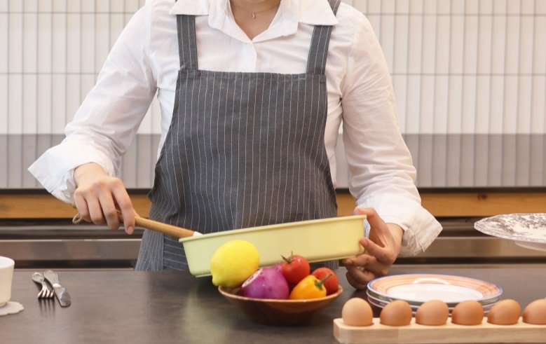 씨오브비 주방용 카페용 코튼 패브릭 앞치마, 다크그레이, 1개 상세 이미지 2
