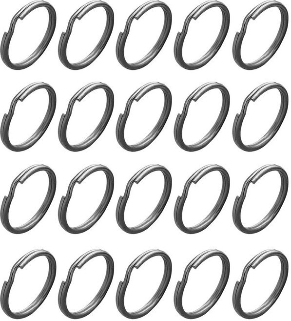 이중 오링 15mm 원형고리 두겹오링 열쇠고리 키링 오너킹 O링, 20개, 흑니켈할인