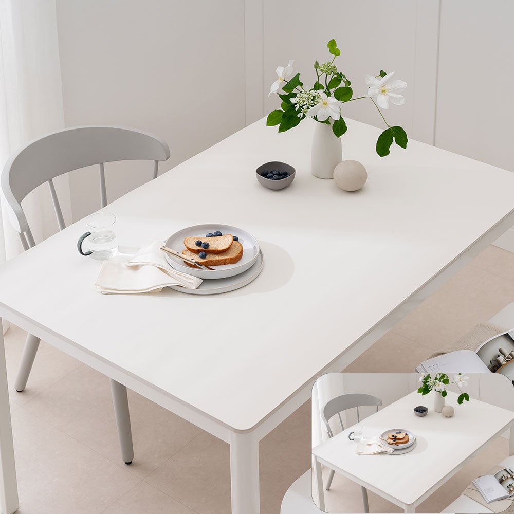 (16colors 11size) 깐깐공주 100% 방수 가죽 식탁보 테이블보 식탁매트 테이블매트, 120x80cm, 양면-10 (Ivory+Choco), 1개 상세 이미지 1
