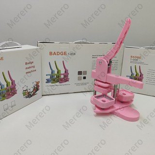 단추 핸드 배지 사각 제작 DIY 배지 자석 프레스 버튼 50x50mm 메이커 핀 기계 냉장고, 5. Pink 50mm Machine, 1개