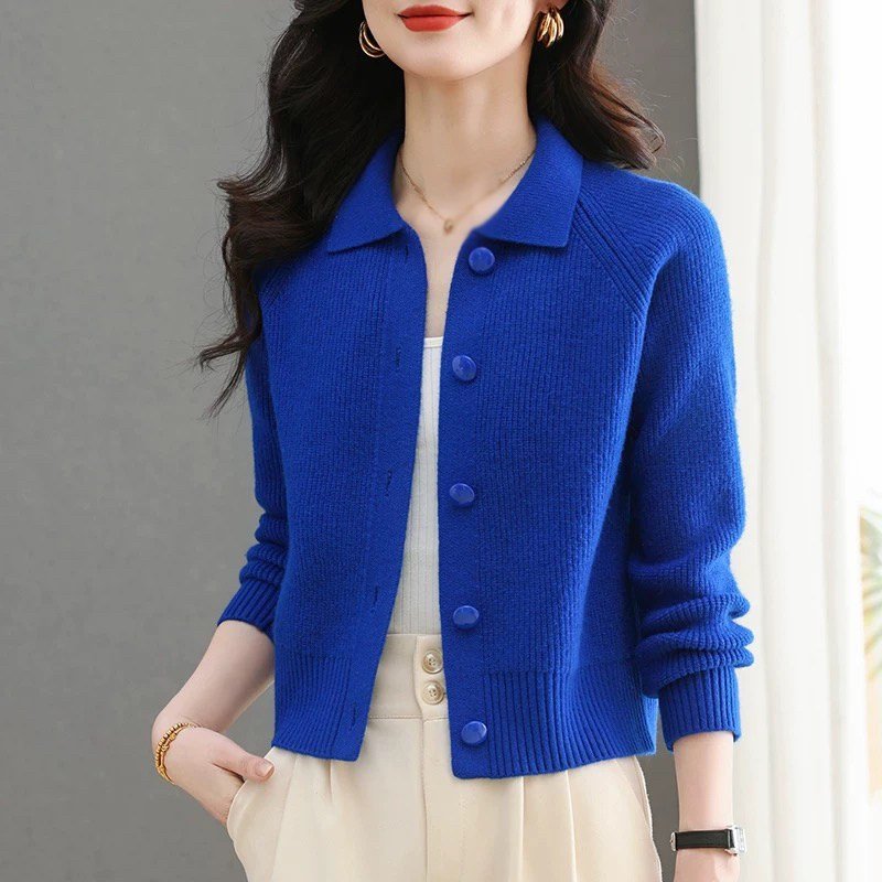 jieve 여성 가을 겨울 니트 가디건 긴팔 짧은 버튼 디자인 심플 스타일 SY090477할인 상세 이미지 2